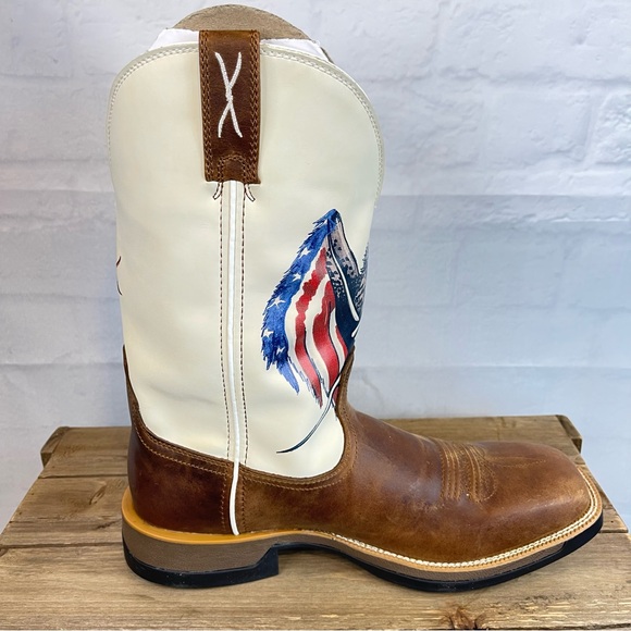 Twisted X Tech X Western Boots Mens 12" Pull On Roasted Pecan MXWW002 Waterproof - Picture 9 of 16